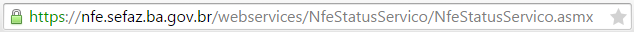 Imagem demonstrando a URL de um webservice